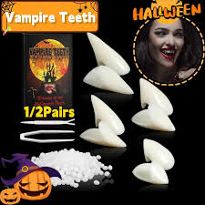 Fake Vampire Fangs With Glue Halloween Tooth Repair Emporary Kit Teeth And  Gaps Falseteeth Solid Glue Denture Adhesive With Glue - Aliexpress