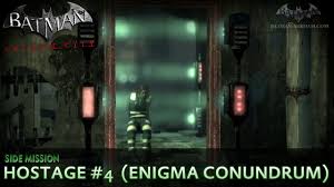 Batman: Arkham City - Riddler Hostage #2 - Enigma Conundrum Side Mission  Walkthrough - Youtube